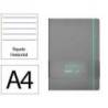 CUADERNO CON GOMILLA ANTARTIK NOTES TAPA DURA DIN A4 HOJAS RAYAS GRIS Y TURQUESA 100 HOJAS 80 GR FSC