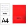 CUADERNO CON GOMILLA ANTARTIK NOTES TAPA DURA DIN A4 HOJAS PUNTOS ROJO 100 HOJAS 80 GR FSC