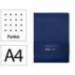 CUADERNO CON GOMILLA ANTARTIK NOTES TAPA DURA DIN A4 HOJAS PUNTOS AZUL MARINO 100 HOJAS 80 GR FSC