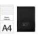 CUADERNO CON GOMILLA ANTARTIK NOTES TAPA DURA DIN A4 HOJAS RAYAS NEGRO 100 HOJAS 80 GR FSC