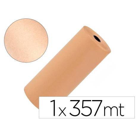 PAPEL KRAFT MARCA LIDERPAPEL MARRON BOBINA 1 MT X 357 MT ESPECIAL PARA EMBALAJE PESO 25 KG