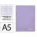 CUADERNO ESPIRAL LIDERPAPEL DIN A5 WITTY TAPA DURA 80H 90GR CUADRO 4MM CON MARGEN VIOLETA