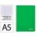 CUADERNO ESPIRAL LIDERPAPEL DIN A5 WITTY TAPA DURA 80H 90GR CUADRO 4MM CON MARGEN VERDE