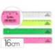 REGLA MARCA LIDERPAPEL PLASTICO 16 CM CUBILETE CON 100 UNIDADES COLORES SURTIDOS