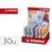 ROTULADOR MARCA STABILO BOSS FLUORESCENTE ORIGINAL PASTEL BY JU SCHNEE EXPOSITOR DE 30 UNIDADES COLORES SURTIDOS