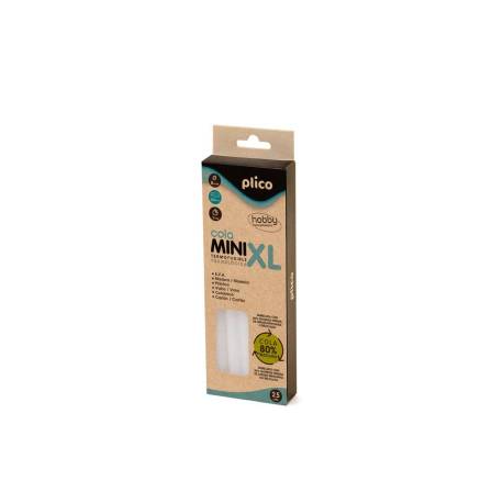 BARRA TERMOFUSIBLE MARCA PLICO COLA MINI XL RECICLADA 8 MM DE DIAMETRO X 200 MM DE ALTO BLISTER DE 25 UNIDADES