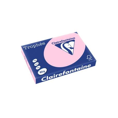 PAPEL COLOR MARCA TROPHEE A3 80GR ROSA PASTEL PAQUETE DE 500 HOJAS