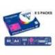 PAPEL COLOR MARCA TROPHEE A4 80GR ROSA NEON PAQUETE DE 500 HOJAS