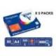 PAPEL COLOR MARCA TROPHEE A4 80GR NARANJA INTENSO PAQUETE DE 500 HOJAS