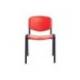 SILLA MARCA ROCADA CONFIDENTE ESTRUCTURA METALICA RESPALDO Y ASIENTO EN POLIMERO COLOR ROJO