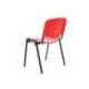 SILLA MARCA ROCADA CONFIDENTE ESTRUCTURA METALICA RESPALDO Y ASIENTO EN POLIMERO COLOR ROJO