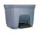 PAPELERA CONTENEDOR MARCA Q-CONNECT PLASTICO CON TAPA Y PEDAL 30 LITROS GRIS 395X395X420 MM