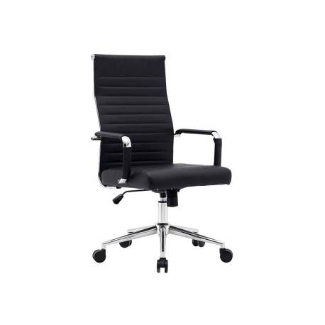 SILLA MARCA Q-CONNECT DIRECCION BOSA SIMIL PIEL BASE METALICA ALT MAX 1130 ANC 550 PROF 630 MM RUEDAS PREMIUM COLOR NEGRO