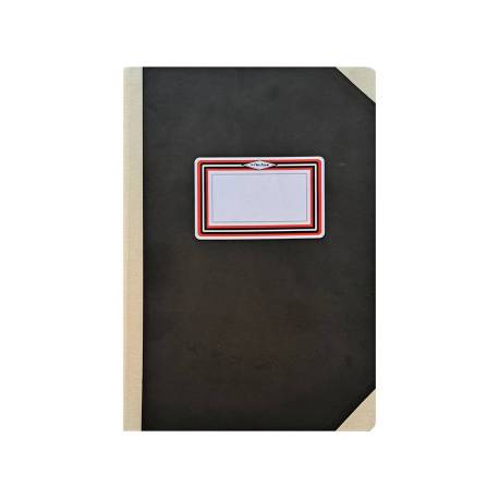 LIBRO CARTONE COSIDO MARCA FERNANDES FLECHA DIN A4+ LISO 50 HOJAS 100 GR NEGRO