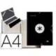 Carpeta Liderpapel Antartik Clasificadora Folio 12 departamentos Cartón forrado Negro