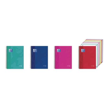 CUADERNO ESPIRAL MARCA OXFORD EUROPEANBOOK 10 TAPA EXTRADURA DIN A4+ 150 HOJAS HORIZONTAL COLORES VIVOS