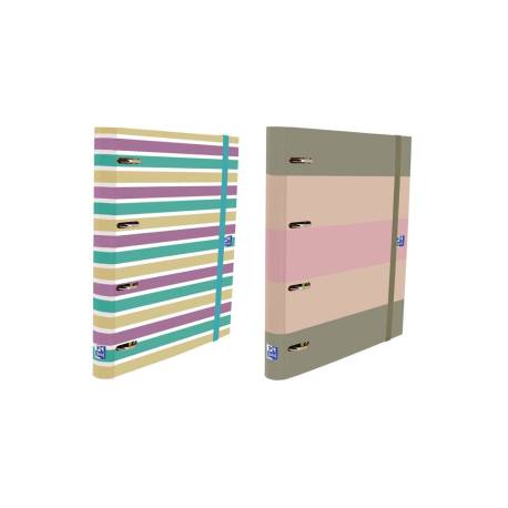 CARPETA 4 ANILLAS MARCA OXFORD EUROPEANBINDER TAPA EXTRADURA DIN A4 + RECAMBIO 120 HOJAS HORIZONTAL