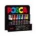 ROTULADOR MARCA UNI POSCA PC-5M/3D MARCADOR DE PINTURA PUNTA CONICA 1,8-2,5 MM EXPOSITOR DE 36 UNIDADES COLORES
