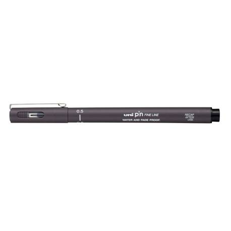 ROTULADOR MARCA UNIBALL PIN CALIBRADO MICROMETRICO 0,5 MM COLOR GRIS OSCURO