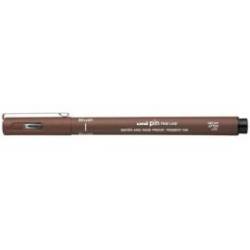 ROTULADOR MARCA UNIBALL PIN BR-200 PUNTA DE PINCEL FINO SEPIA