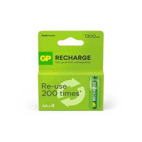 PILA MARCA GP RECARGABLE AA 1300 MAH BLISTER DE 4 UNIDADES
