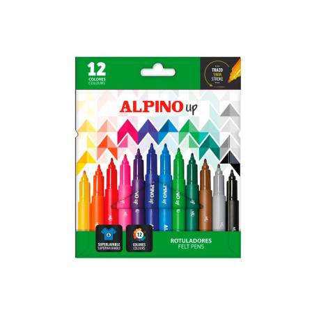 ROTULADOR MARCA ALPINO UP PUNTA 1 MM CAJA DE 12 UNIDADES COLORES SURTIDOS