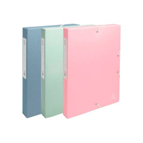 CARPETA DE PROYECTO MARCA EXACOMPTA AUTENTIK DIN A4+ CARTON RECICLADO LOMO 40 MM COLORES SURTIDOS