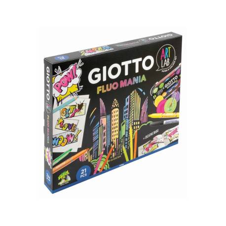 SET CREATIVO MARCA GIOTTO ART LAB FLUO MANIA