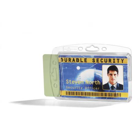 IDENTIFICADOR MARCA DURABLE POLIESTIRENO RIGIDO PARA 2 TARJETAS VERTICAL/HORIZONTAL 54X87 MM