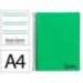 CUADERNO ESPIRAL LIDERPAPEL DIN A4 WONDER TAPA PLASTICO 80H 90GR PAUTA ESTRECHA 2,5MM CON MARGEN COLOR VERDE OSCURO