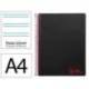 CUADERNO ESPIRAL MARCA LIDERPAPEL A4 WONDER TAPA PLASTICO 80H 90GR PAUTA ESTRECHA 2,5MM CON MARGEN COLOR NEGRO