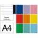 LIBRETA MARCA LIDERPAPEL SMART A4 48 HOJAS 75G/M2 HORIZONTAL CON DOBLE MARGEN COLORES SURTIDOS
