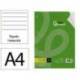 RECAMBIO MARCA LIDERPAPEL DIN A4 100 HOJAS 75 GR HORIZONTAL CON MARGEN 4 TALADROS