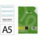 RECAMBIO MARCA LIDERPAPEL DIN A5 100 HOJAS 75 GR PAUTA 5 2.5MM CON MARGEN 6 TALADROS