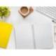 CUADERNO ESPIRAL MARCA LIDERPAPEL DIN A5 WITTY TAPA DURA 80H 90GR CUADRO 4MM CON MARGEN COLOR AMARILLO