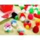 POMPONES DE COLORES MARCA LIDERPAPEL 1 CM TONALIDADES CALIDAS BOLSA CON 120 UNIDADES