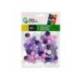 POMPONES DE COLORES MARCA LIDERPAPEL 1,5 CM TONALIDADES VIOLETA BOLSA CON 80 UNIDADES
