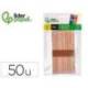 PALITOS DE MADERA MARCA LIDERPAPEL COLORES SURTIDOS 15 X 1,8 CM BOLSA CON 50 UNIDADES