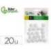 FIGURA DE ESPUMA BLANCA MARCA LIDERPAPEL BOLA DE 2 CM BOLSA CON 20 UNIDADES