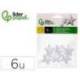 FIGURA DE ESPUMA BLANCA MARCA LIDERPAPEL ESTRELLA DE 4 CM BOLSA CON 6 UNIDADES