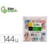 OJO MARCA LIDERPAPEL 15 MM BLANCO CON PUPILA DE COLORES SURTIDOS PACK DE 144 UNIDADES