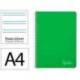 CUADERNO ESPIRAL MARCA LIDERPAPEL DIN A4 WITTY TAPA DURA 80H 90GR PAUTA 2,5MM CON MARGEN COLOR VERDE