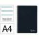 CUADERNO ESPIRAL MARCA LIDERPAPEL DIN A4 WITTY TAPA DURA 80H 90GR PAUTA 2,5MM CON MARGEN COLOR NEGRO