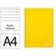 CUADERNO ESPIRAL MARCA LIDERPAPEL DIN A4 WITTY TAPA DURA 80H 90GR RAYADO HORIZONTAL CON MARGEN COLOR AMARILLO
