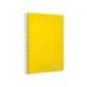 CUADERNO ESPIRAL MARCA LIDERPAPEL DIN A4 WITTY TAPA DURA 80H 90GR RAYADO HORIZONTAL CON MARGEN COLOR AMARILLO