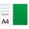 CUADERNO ESPIRAL MARCA LIDERPAPEL DIN A4 SMART TAPA BLANDA 80H 75GR PAUTA 2,5MM CON MARGEN COLOR VERDE