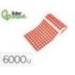 GOMETS MARCA LIDERPAPEL AUTOADHESIVO S CIRCULOS 10,5 MM ROJO ROLLO DE 6000 UNIDADES EN CAJA DE CARTON