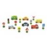 JUEGO INFANTIL MARCA IMAGINOVO MADERA VEHICULOS Y SEÑALES DE TRAFICO +3 AÑOS 16 PIEZAS 30X22X4CM