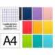 CUADERNO ESPIRAL MARCA LIDERPAPEL DIN A4 WITTY TAPA DURA 80H 90GR CUADRO 3MM CON MARGEN COLORES SURTIDOS