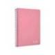 CUADERNO ESPIRAL MARCA LIDERPAPEL DIN A4 WITTY TAPA DURA 80H 90GR CUADRO 4MM CON MARGEN COLOR ROSA